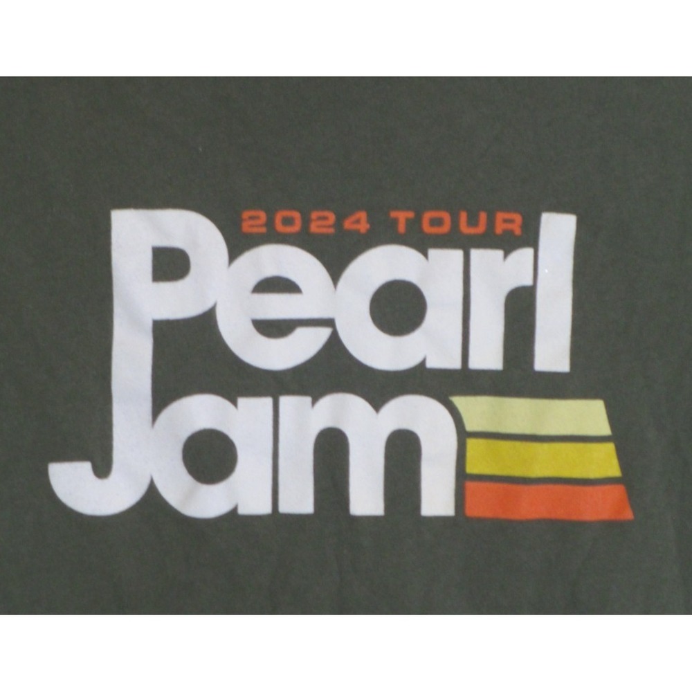 2024 Pearl Jam Dark Matter Tour Men's Army Green Concert Tee S